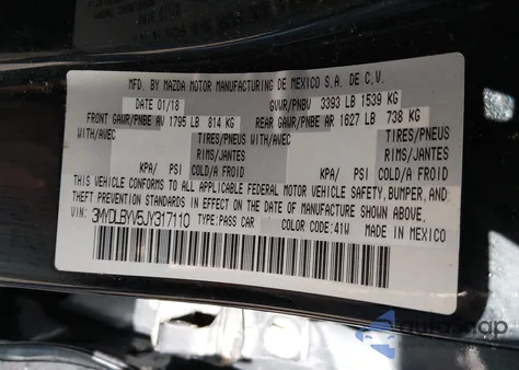 2018 Toyota Yaris Ia z USA, uszkodzony, nr VIN 3MYDLBYV5JY317110